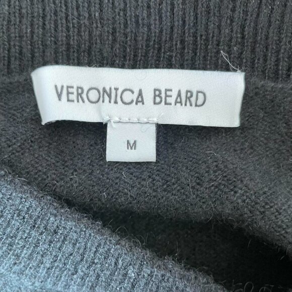 Veronica Beard Nelia 100 Black Cashmere Crewneck Sweater | Women’s Size Medium - Picture 5 of 7